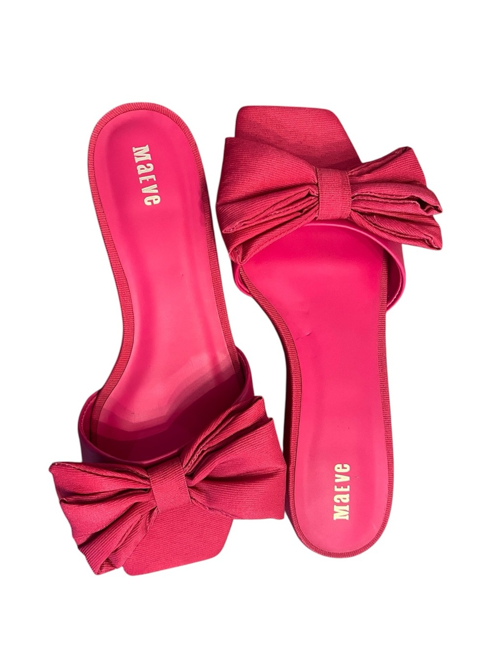 Anthropologie Maeve Bow Micro Wedge Sandals - Size 7
